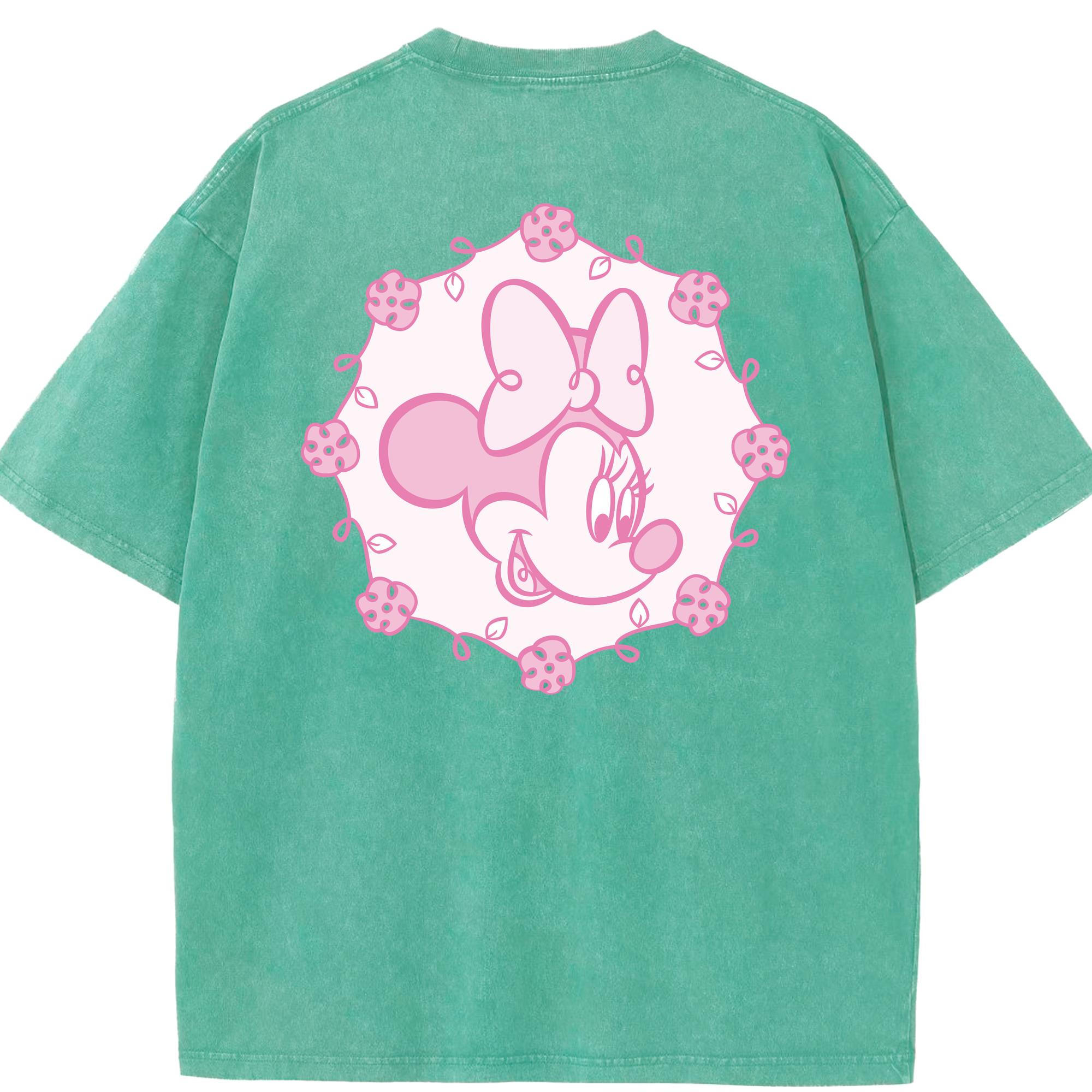 （画像用） ミッキーマウス Mickey Mouse 綿100% ヴィンテージ風 半袖Tシャツ（背面プリント）